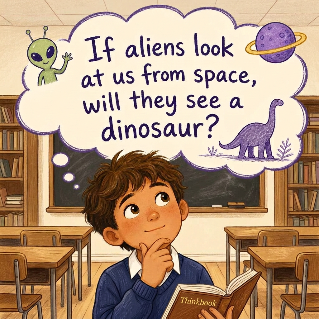 Open Thinkbook with playful science and math questions
